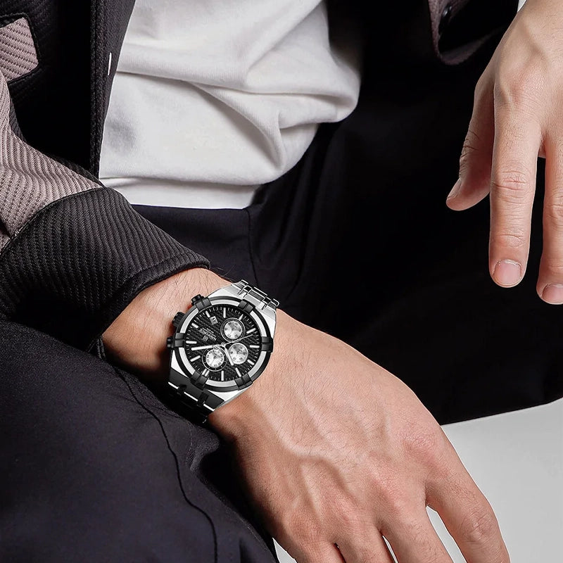 Relógio Casual Masculino Naviforce Elegant Black