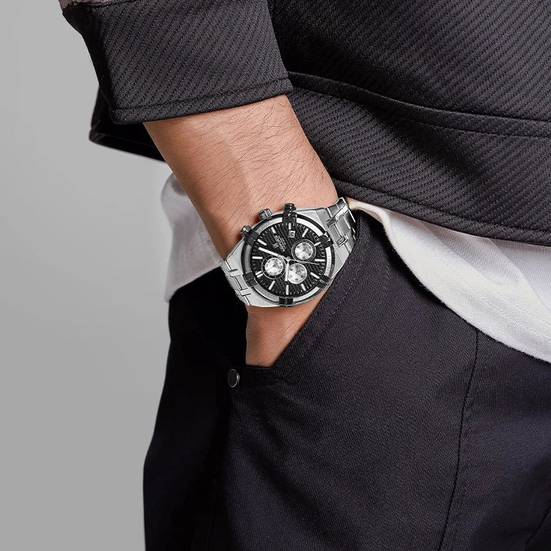 Relógio Casual Masculino Naviforce Elegant Black