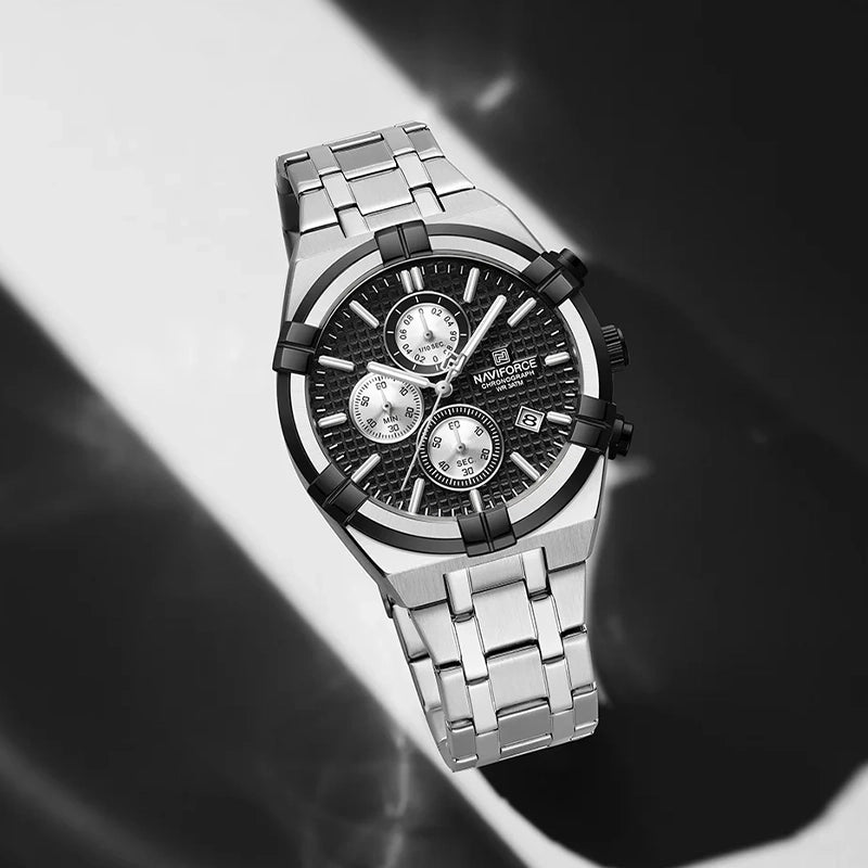Relógio Casual Masculino Naviforce Elegant Black