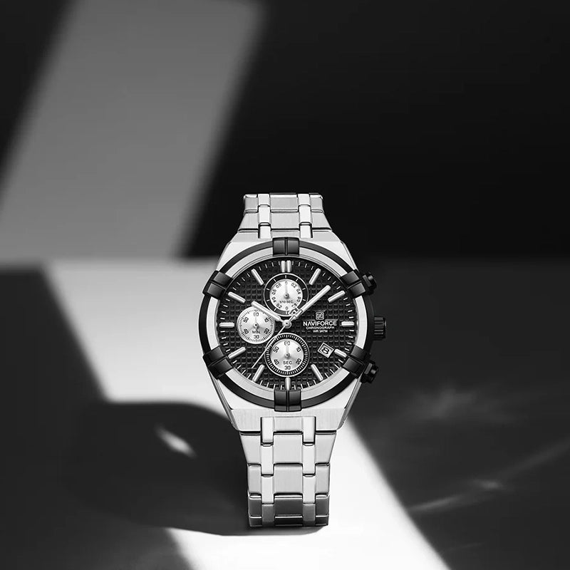 Relógio Casual Masculino Naviforce Elegant Black