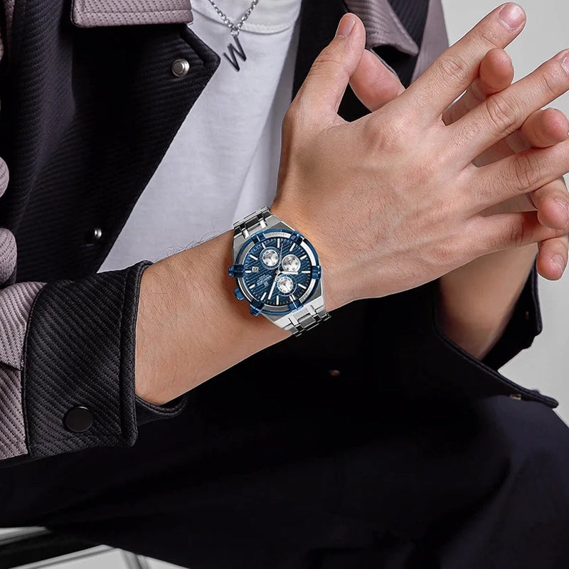 Relógio Casual Masculino Naviforce Elegant Blue