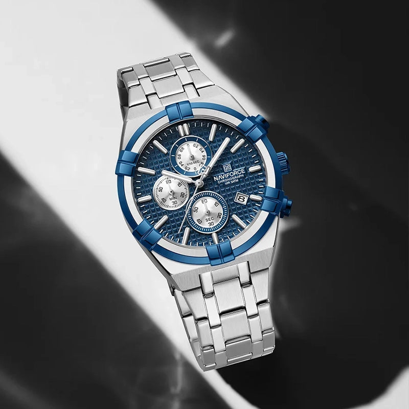 Relógio Casual Masculino Naviforce Elegant Blue