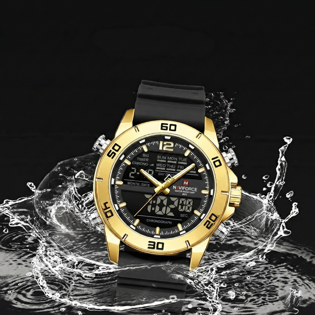 Relógio Naviforce Esportivo Titan Gold NF9253T