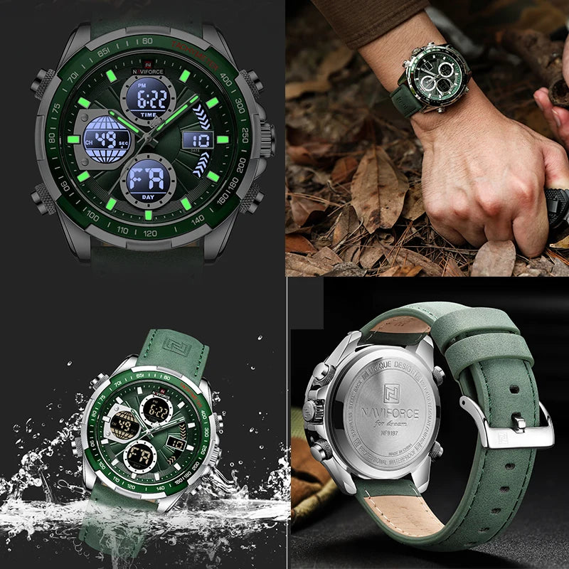 Relógio Naviforce Militar Esportivo Vanguard Green NF9197