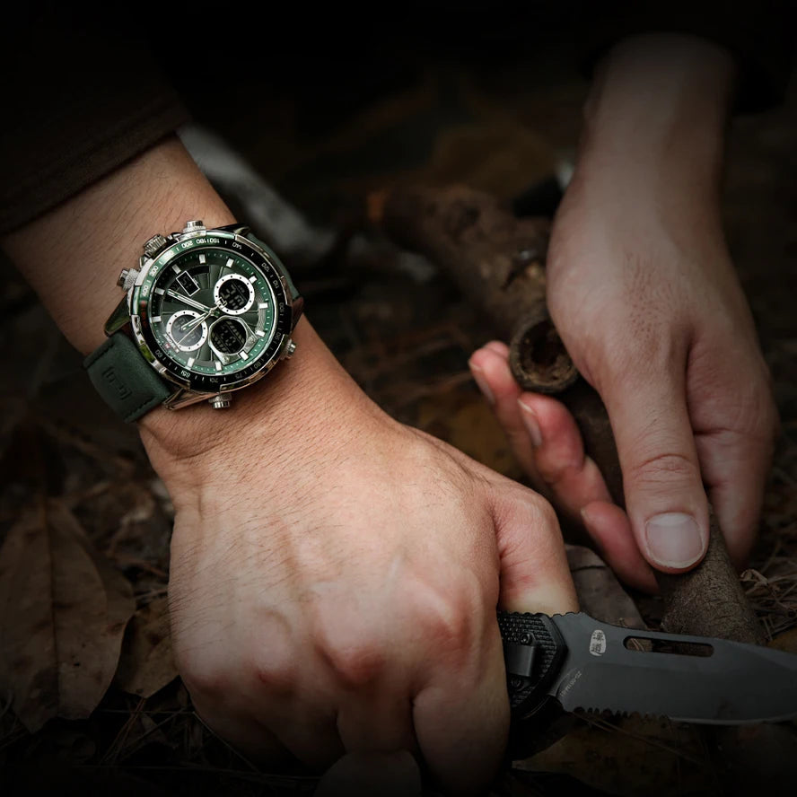 Relógio Naviforce Militar Esportivo Vanguard Green NF9197