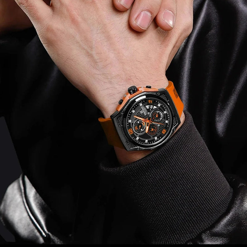 Relógio Esportivo Masculino Naviforce Legacy Orange