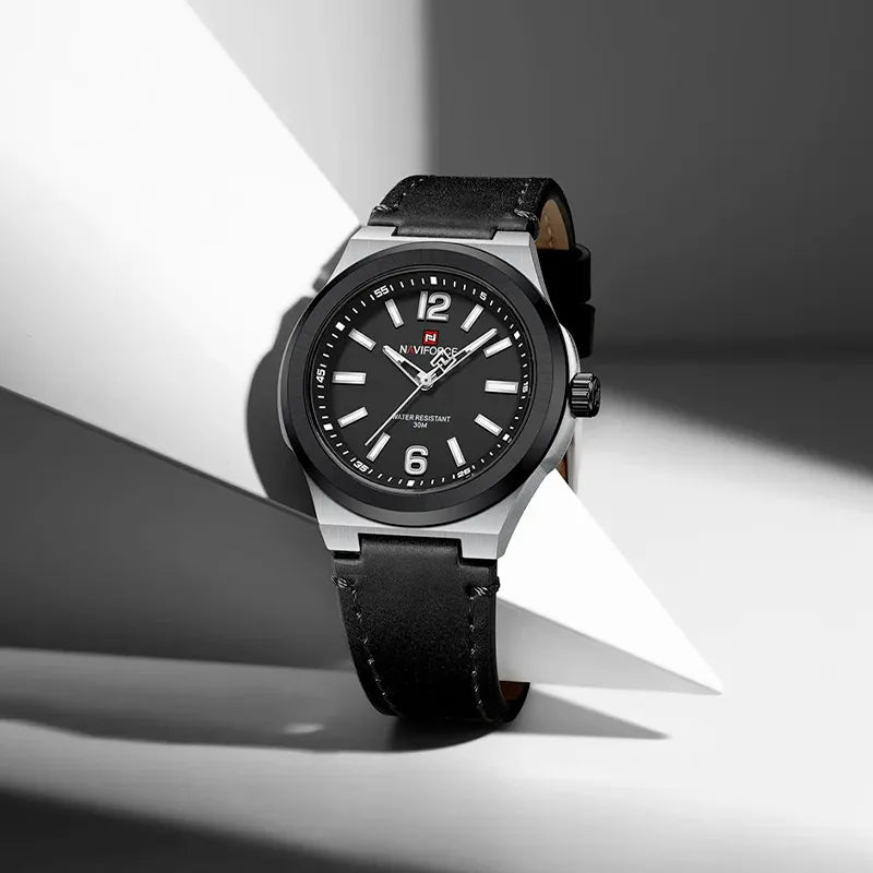 Relógio Casual Masculino Naviforce Basic Black