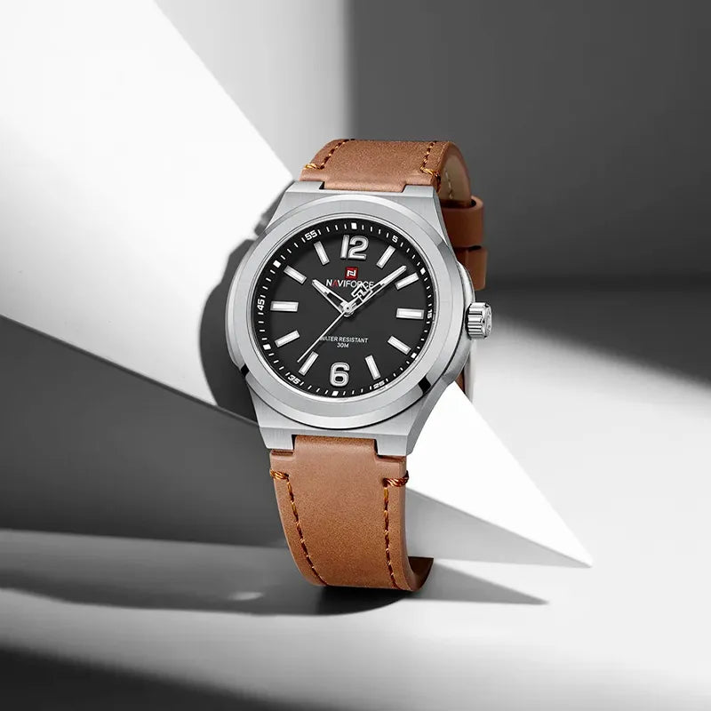 Relógio Casual Masculino Naviforce Basic Brown