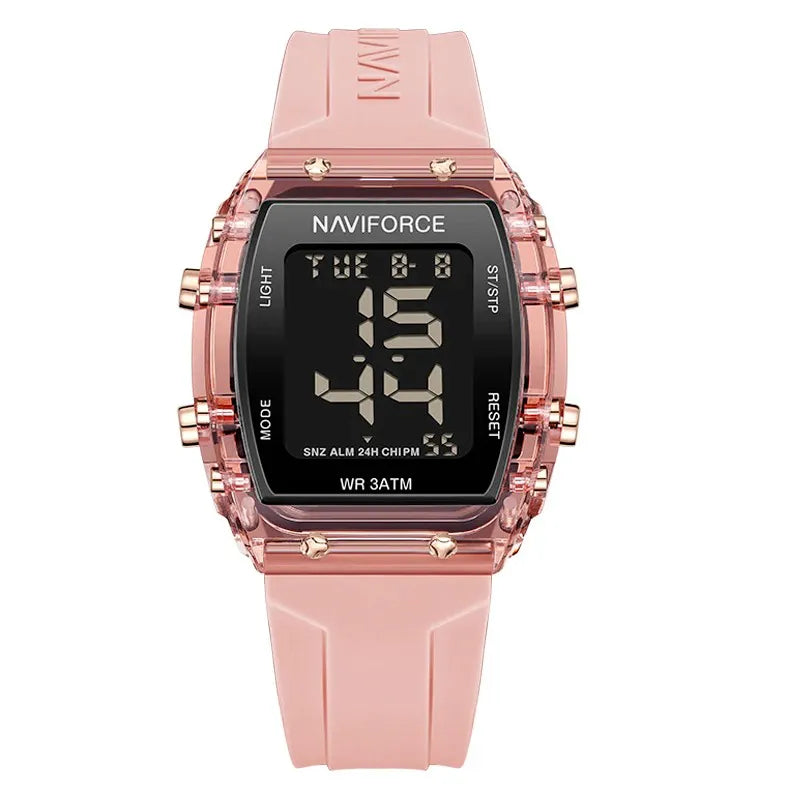 Relógio Digital Feminino Naviforce Slim Gum