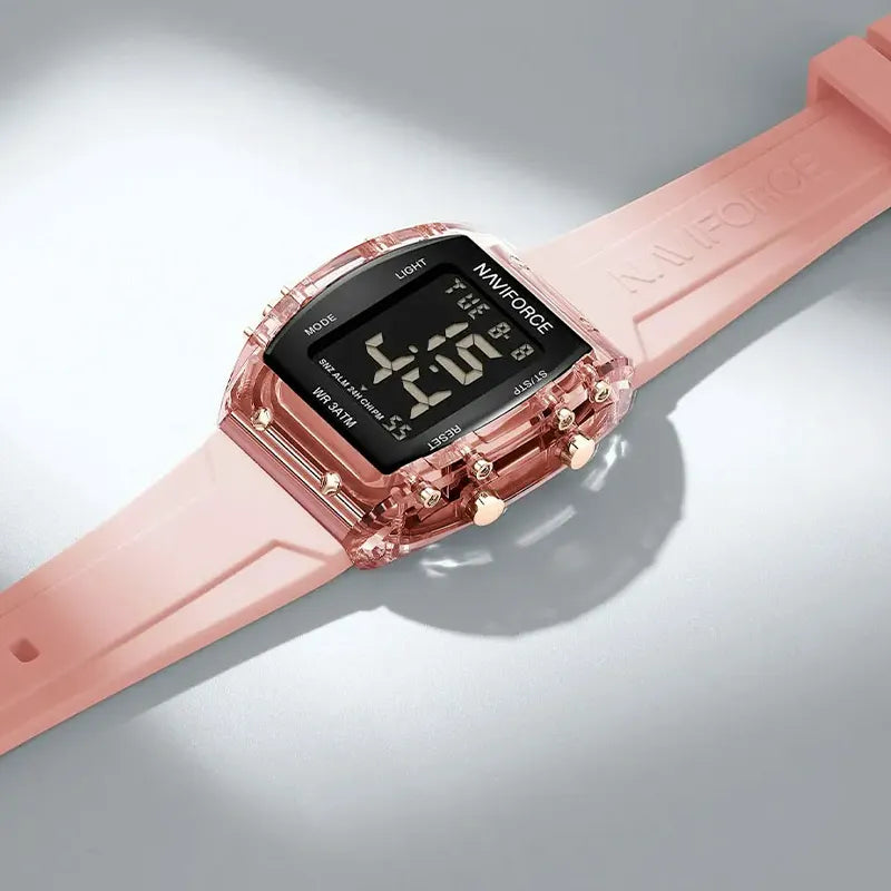 Relógio Digital Feminino Naviforce Slim Gum