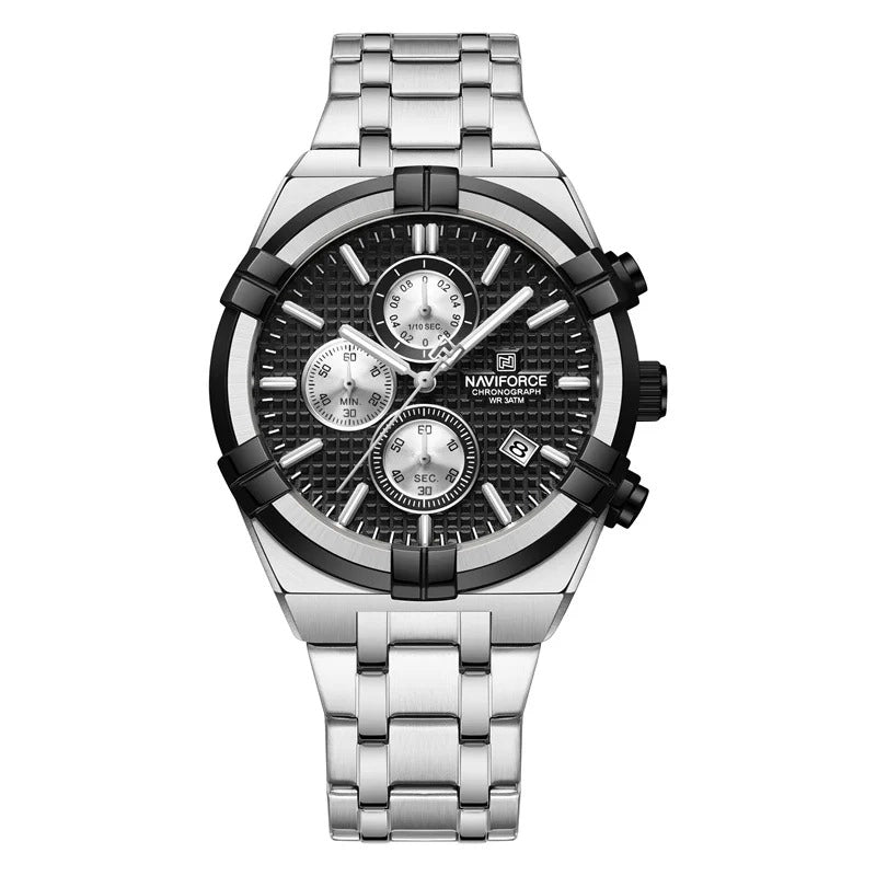 Relógio Casual Masculino Naviforce Elegant Black