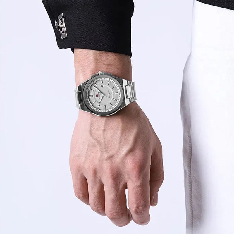 Relógio Casual Masculino Naviforce Just White