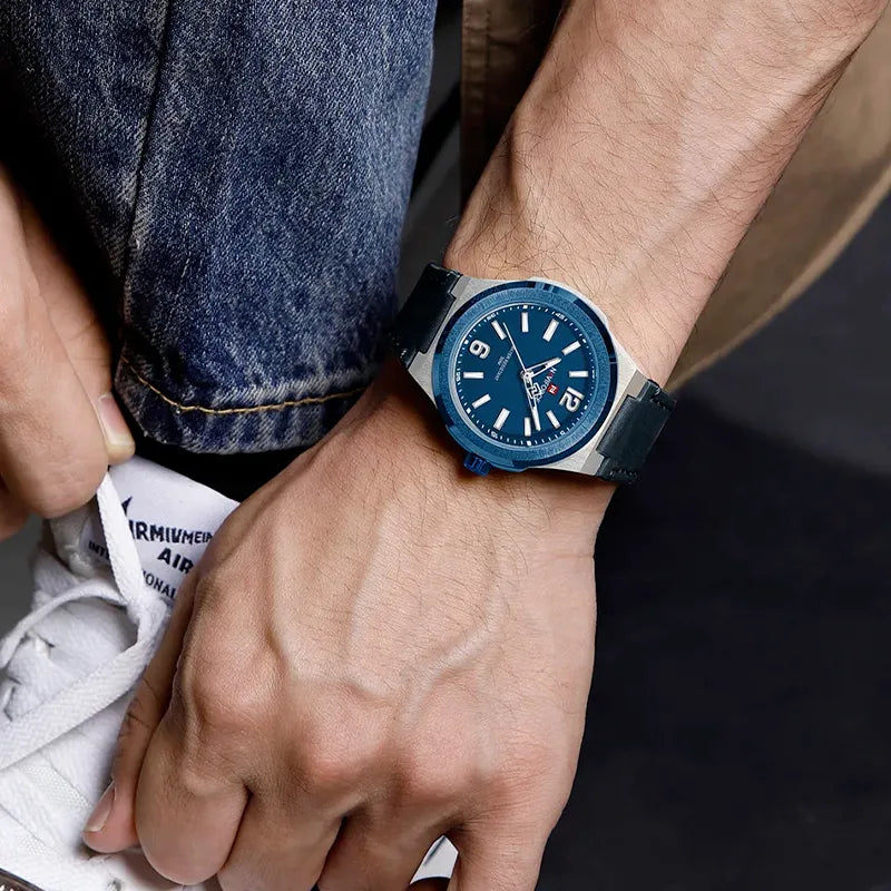 Relógio Casual Masculino Naviforce Basic Blue