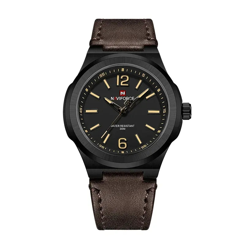 Relógio Casual Masculino Naviforce Basic Dark Brown