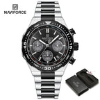 Relógio Naviforce Maverick NF8049 - Cronógrafo Aço Moderno