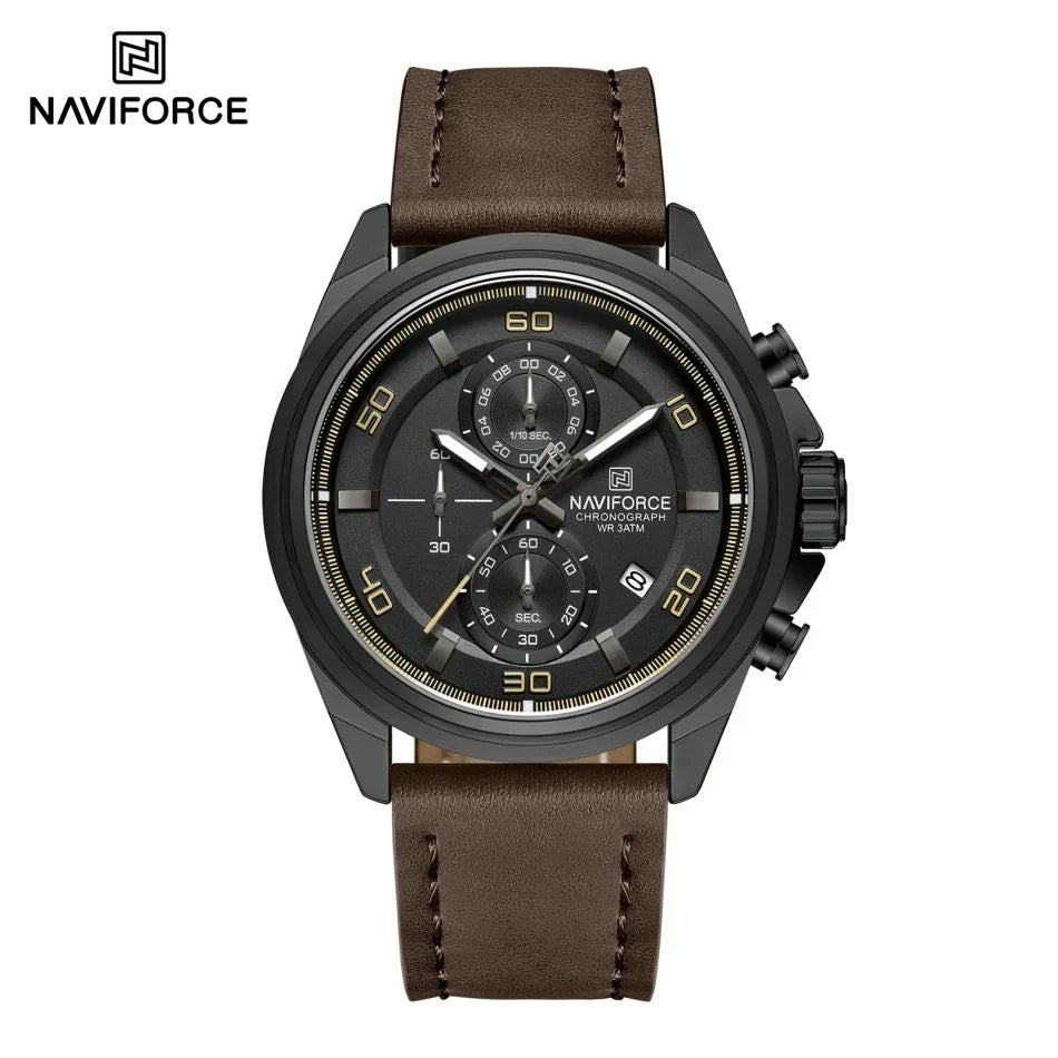 Relógio Naviforce Couro Legítimo NF8075