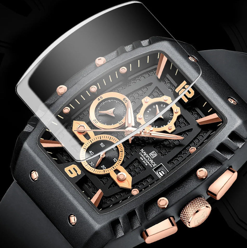 Relógio Naviforce Militar Tonneau NF8025