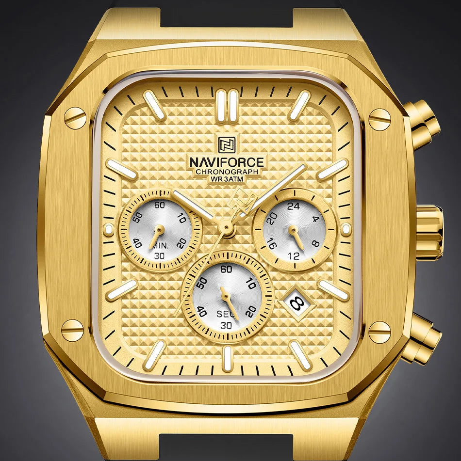 Relógio Naviforce Gold Square NF8037