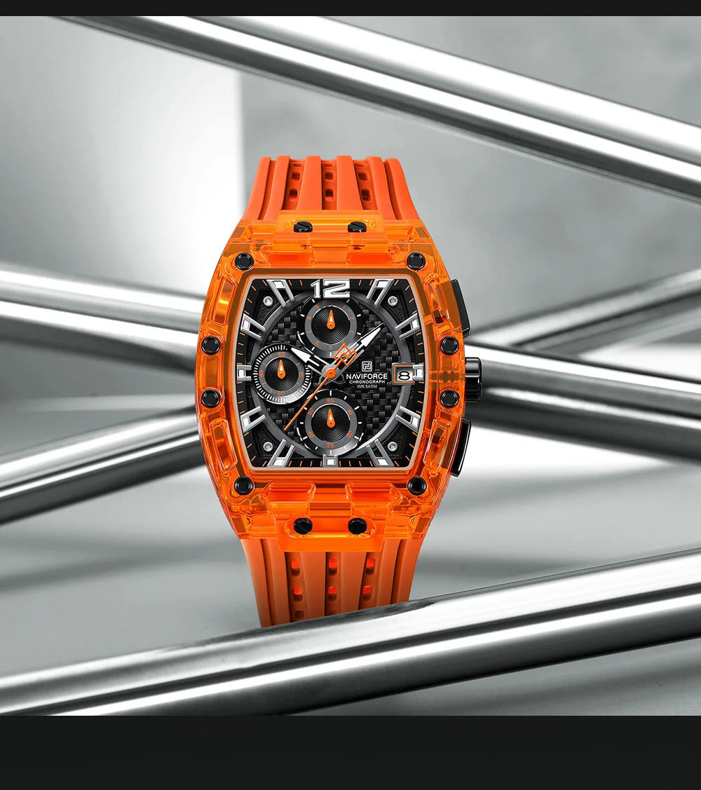 Relógio Naviforce Tonneau Colorido NF7105