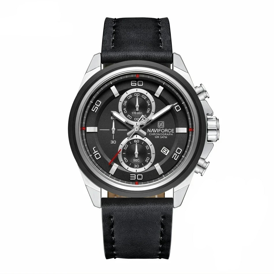 Relógio Naviforce Couro Legítimo NF8075
