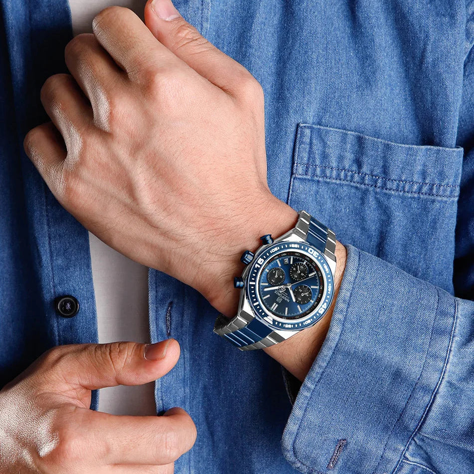 Relógio Naviforce Maverick NF8049 - Cronógrafo Aço Moderno