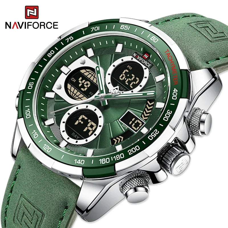 Relógio Naviforce Militar Esportivo Vanguard Green NF9197