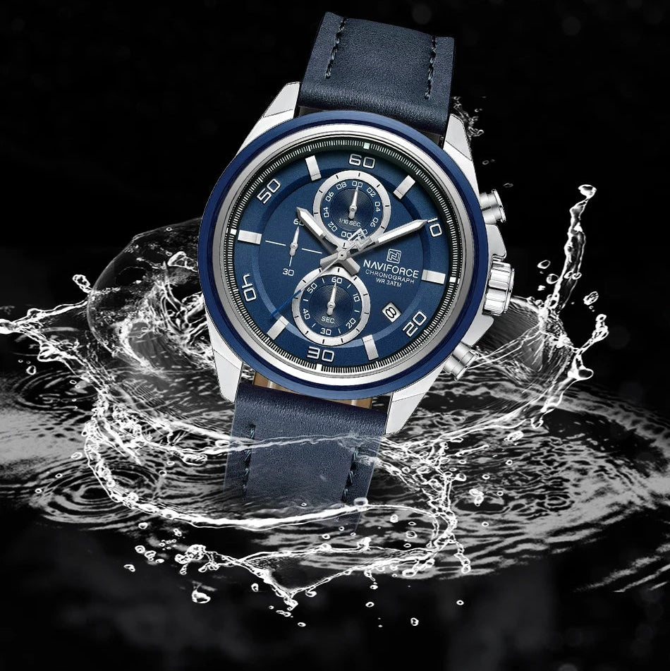 Relógio Naviforce Couro Legítimo NF8075