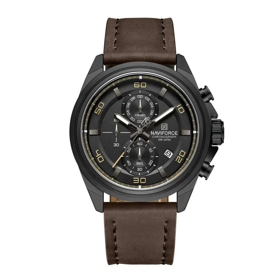 Relógio Naviforce Couro Legítimo NF8075