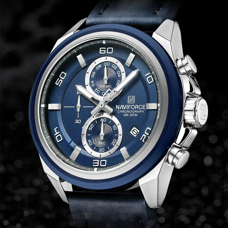 Relógio Naviforce Couro Legítimo NF8075