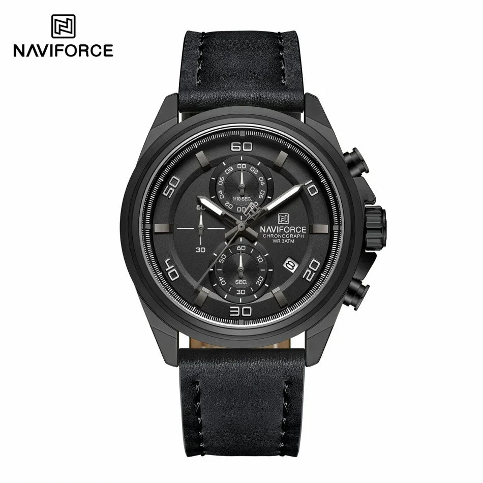Relógio Naviforce Couro Legítimo NF8075