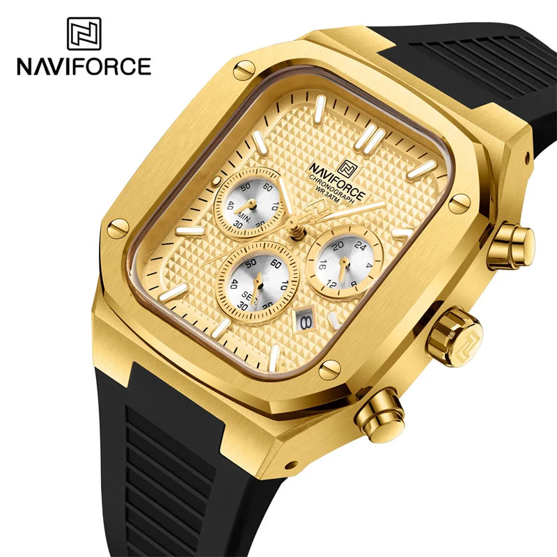 Relógio Naviforce Gold Square NF8037