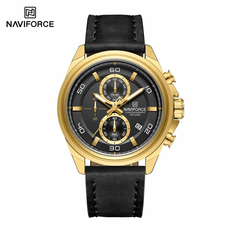 Relógio Naviforce Couro Legítimo NF8075