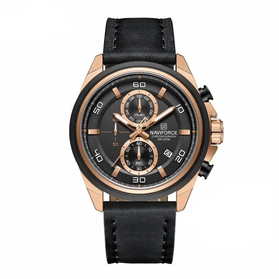 Relógio Naviforce Couro Legítimo NF8075