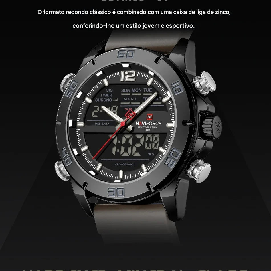 Relógio Naviforce Esportivo Titan Black NF9253T