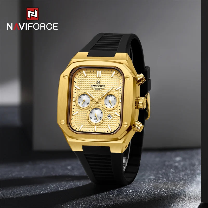 Relógio Naviforce Gold Square NF8037