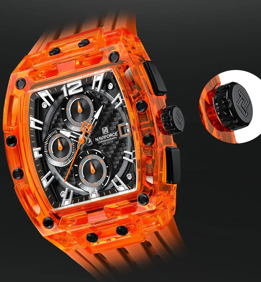 Relógio Naviforce Tonneau Colorido NF7105