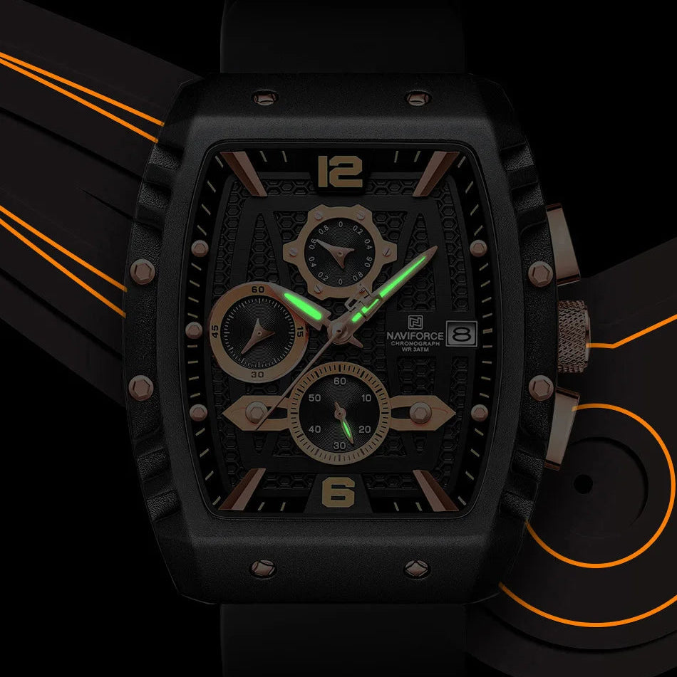 Relógio Naviforce Militar Tonneau NF8025