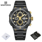 Relógio Naviforce Royal NF8072 - Cronógrafo Luxo Aço Inox