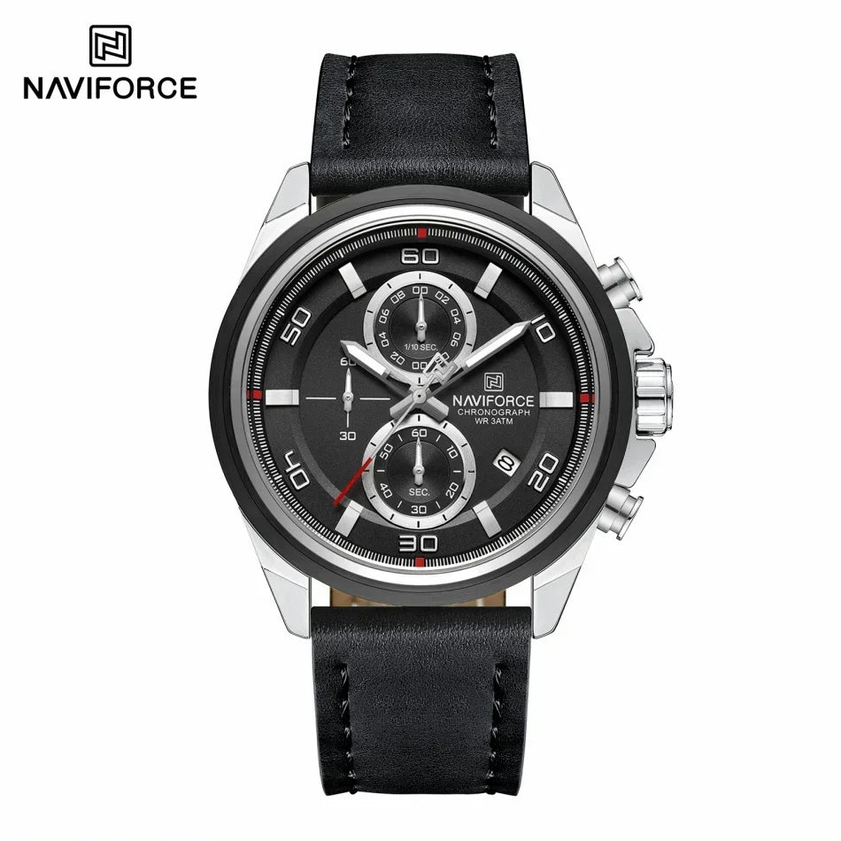 Relógio Naviforce Couro Legítimo NF8075
