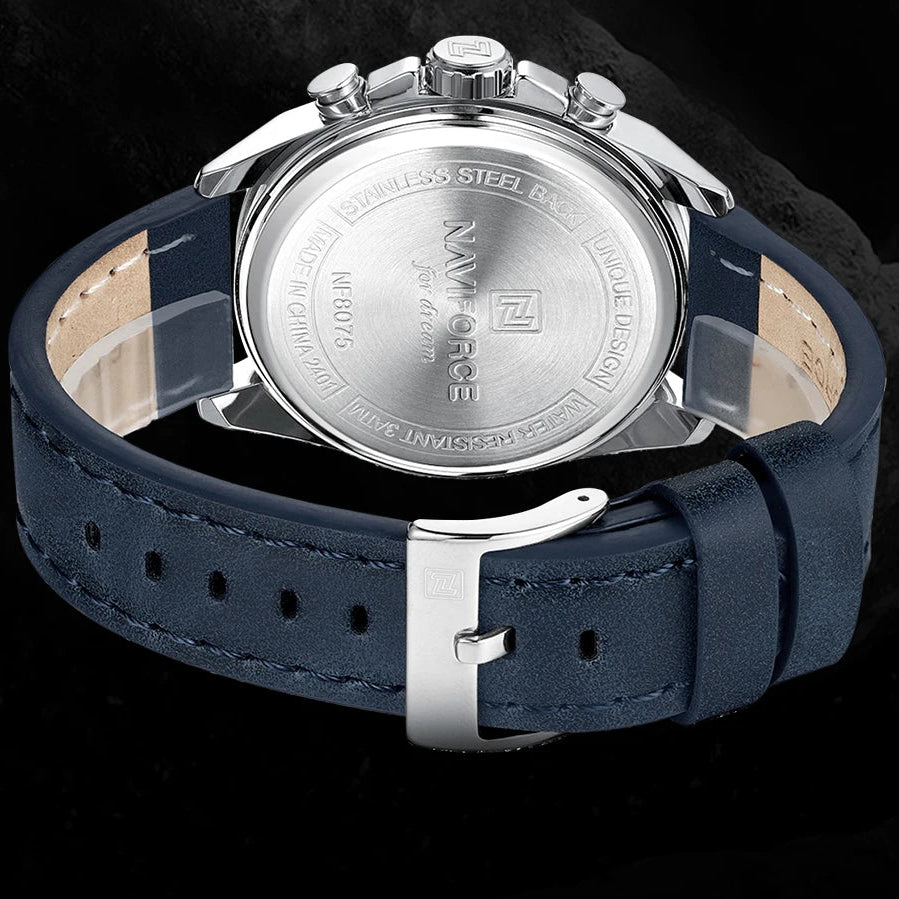 Relógio Naviforce Couro Legítimo NF8075