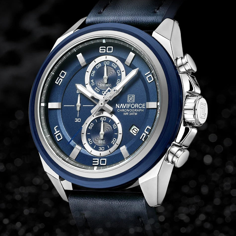 Relógio Naviforce Couro Legítimo NF8075