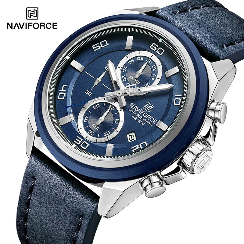 Relógio Naviforce Couro Legítimo NF8075