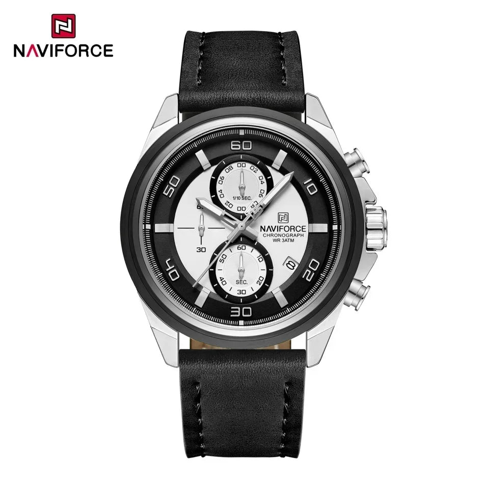 Relógio Naviforce Couro Legítimo NF8075