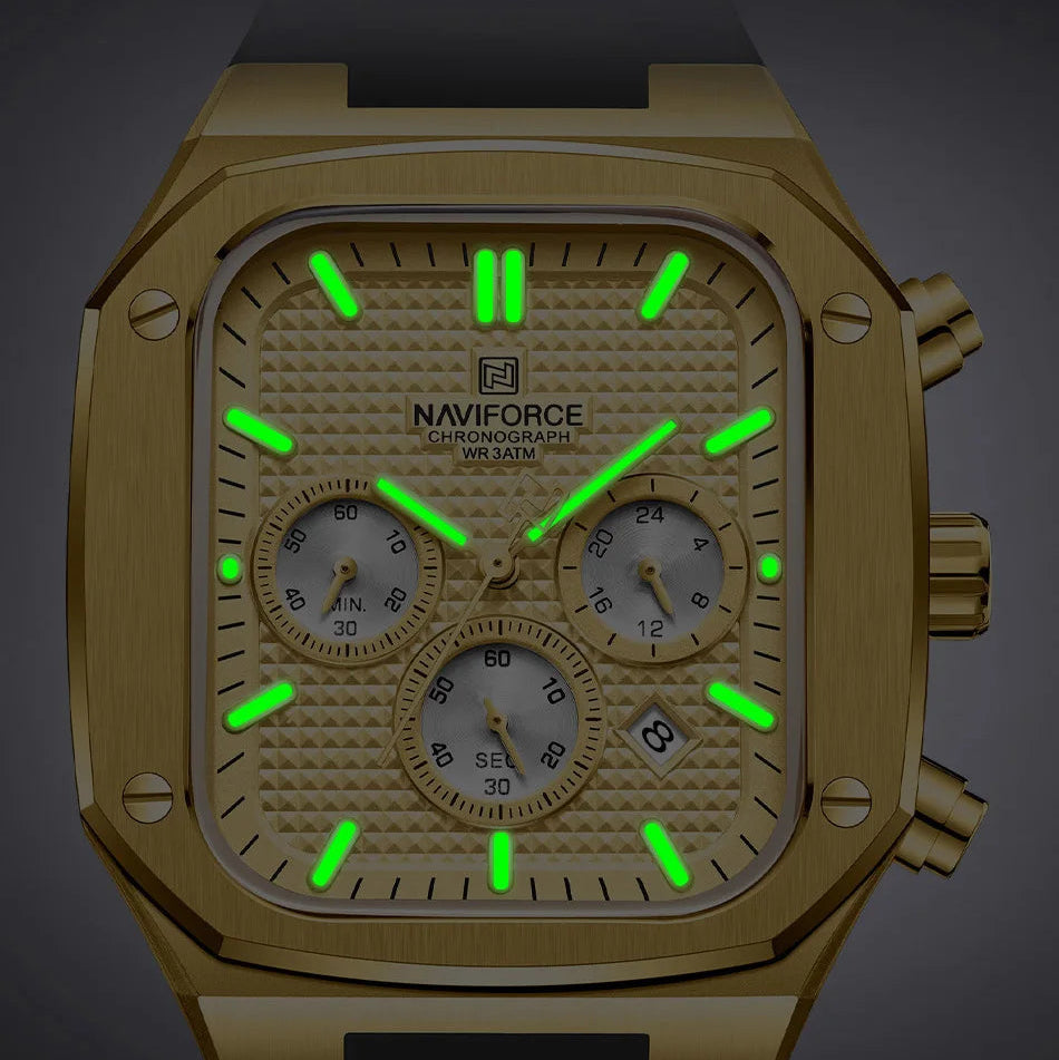 Relógio Naviforce Gold Square NF8037