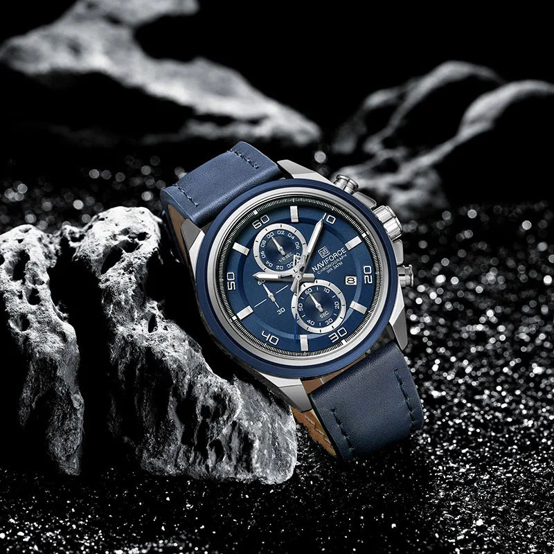 Relógio Naviforce Couro Legítimo NF8075
