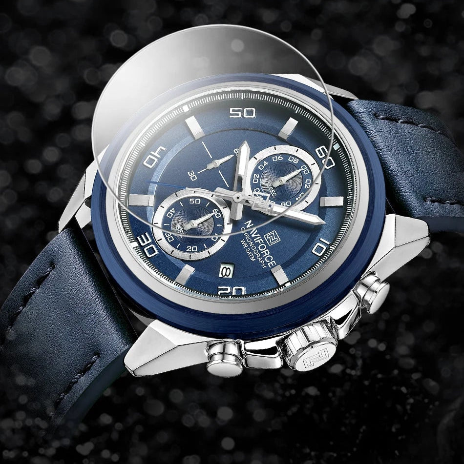 Relógio Naviforce Couro Legítimo NF8075