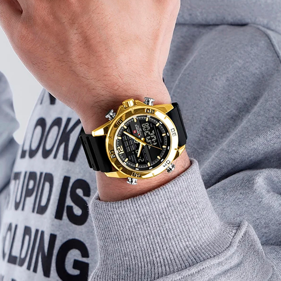 Relógio Naviforce Esportivo Titan Gold NF9253T