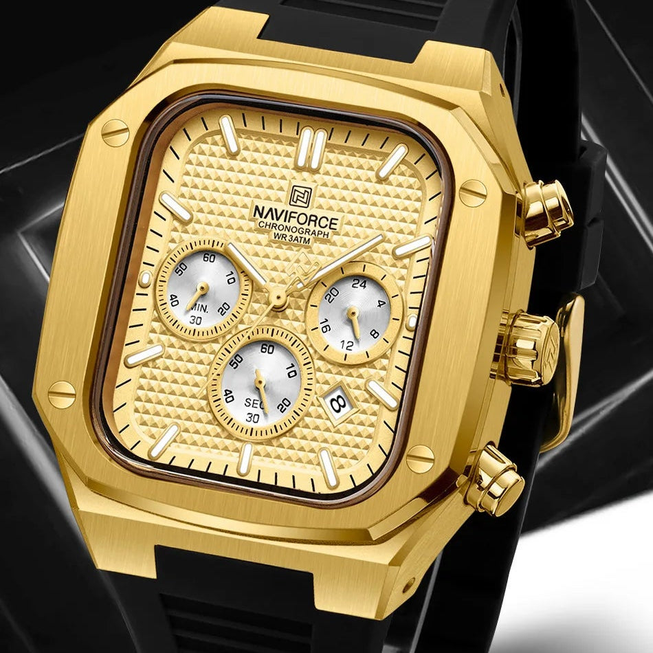 Relógio Naviforce Gold Square NF8037