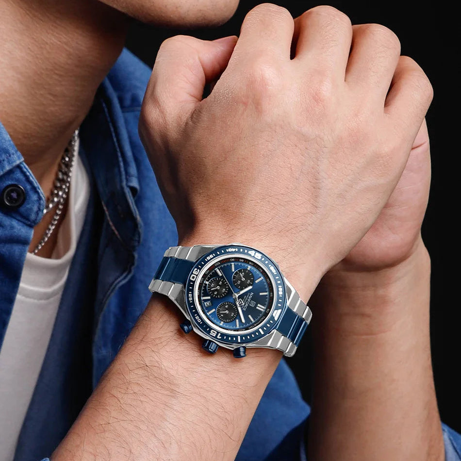 Relógio Naviforce Maverick NF8049 - Cronógrafo Aço Moderno