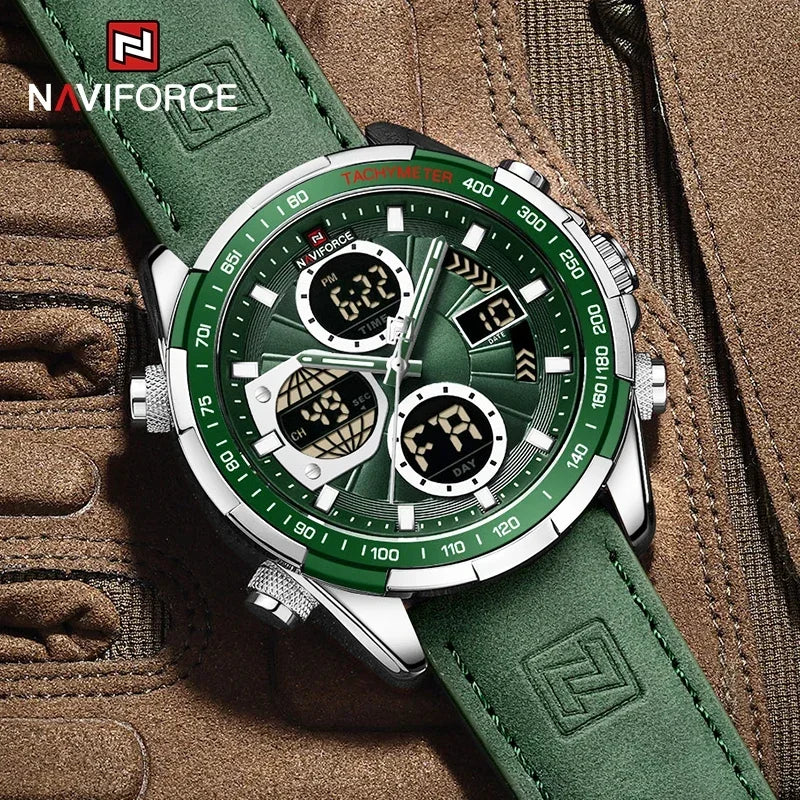Relógio Naviforce Militar Esportivo Vanguard Green NF9197